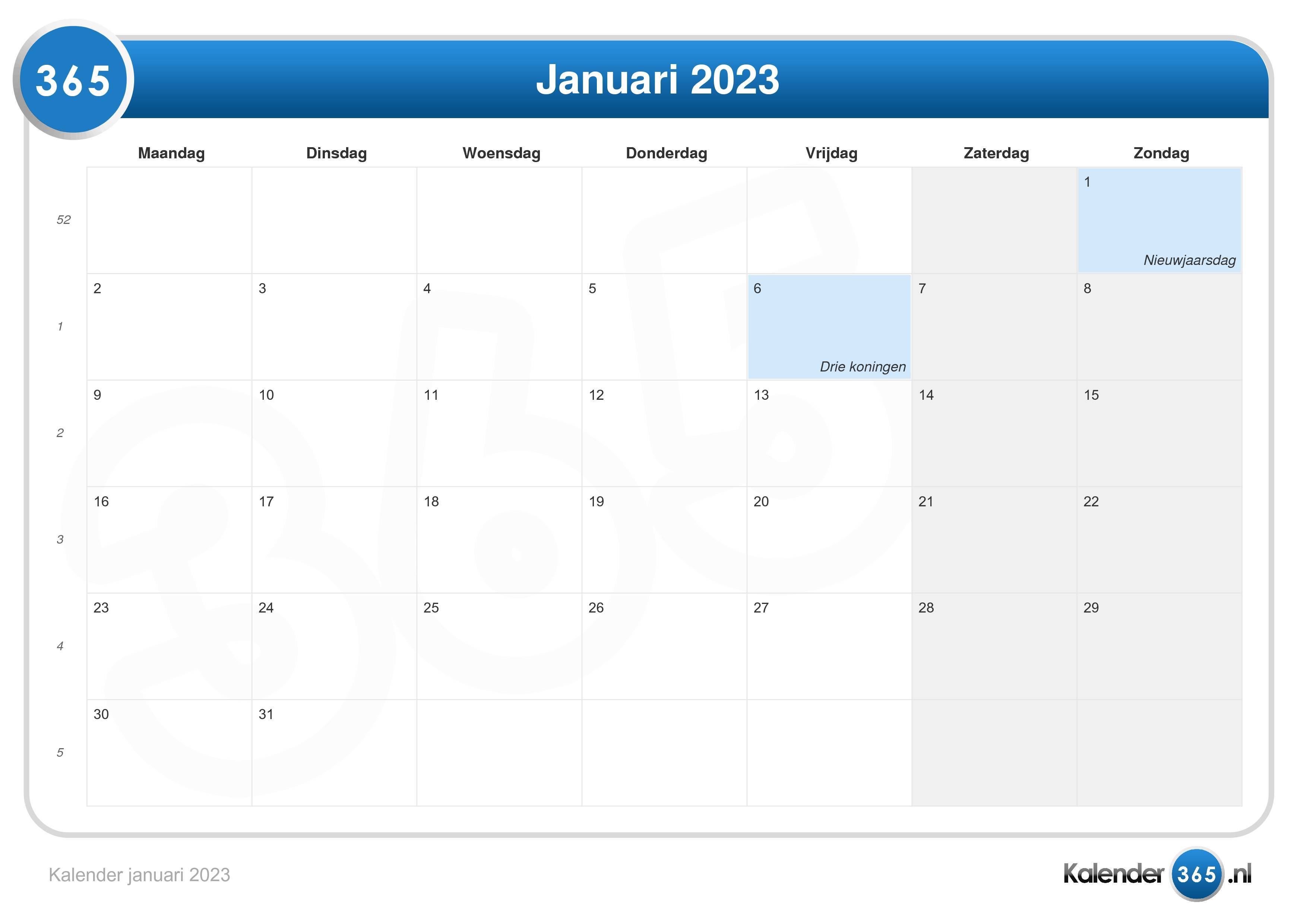 Kalender 2023 Jaarkalender Belgie Verlengde Weekends Feestdagen