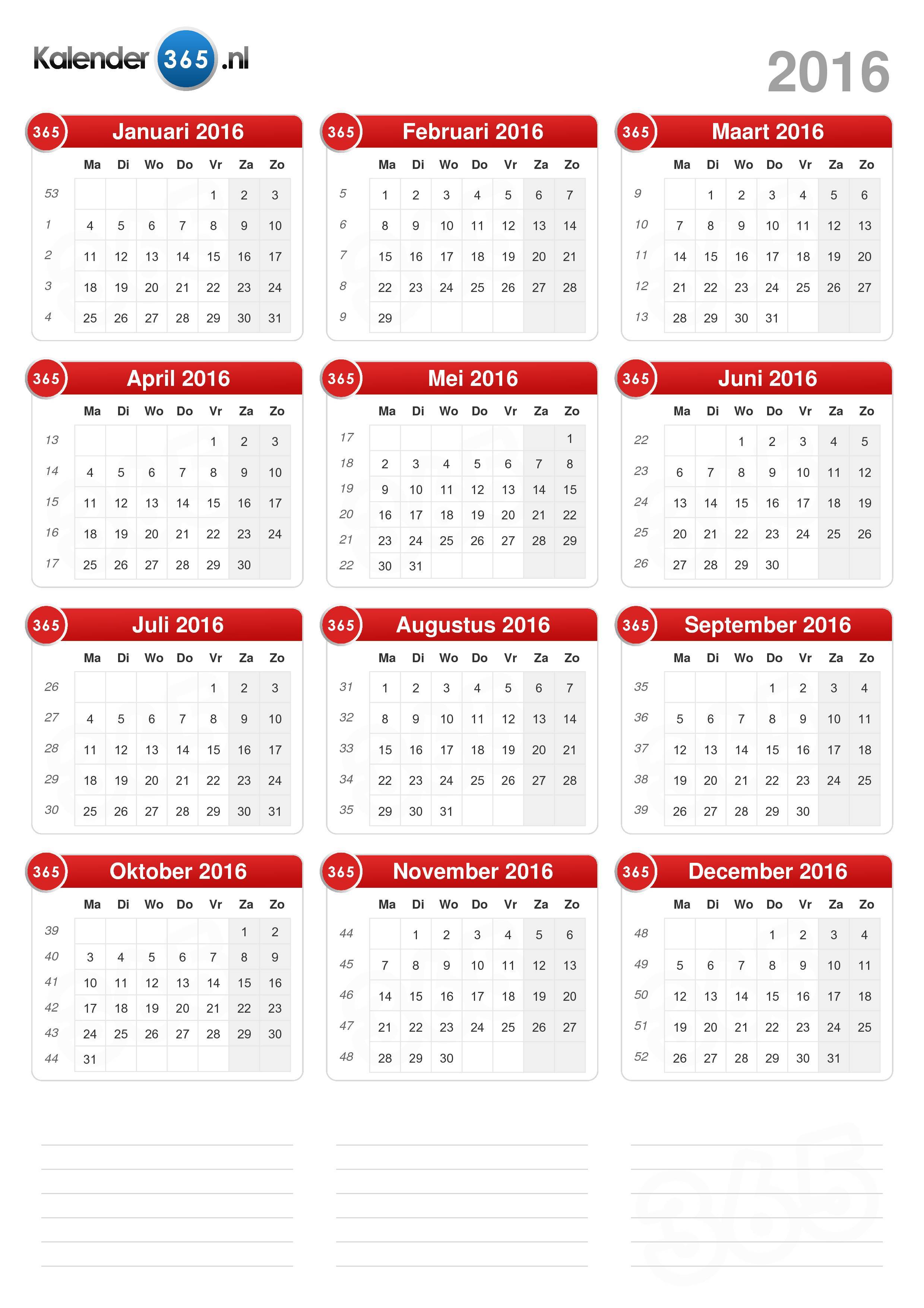 tumor Verpletteren Onderstrepen Kalender 2016