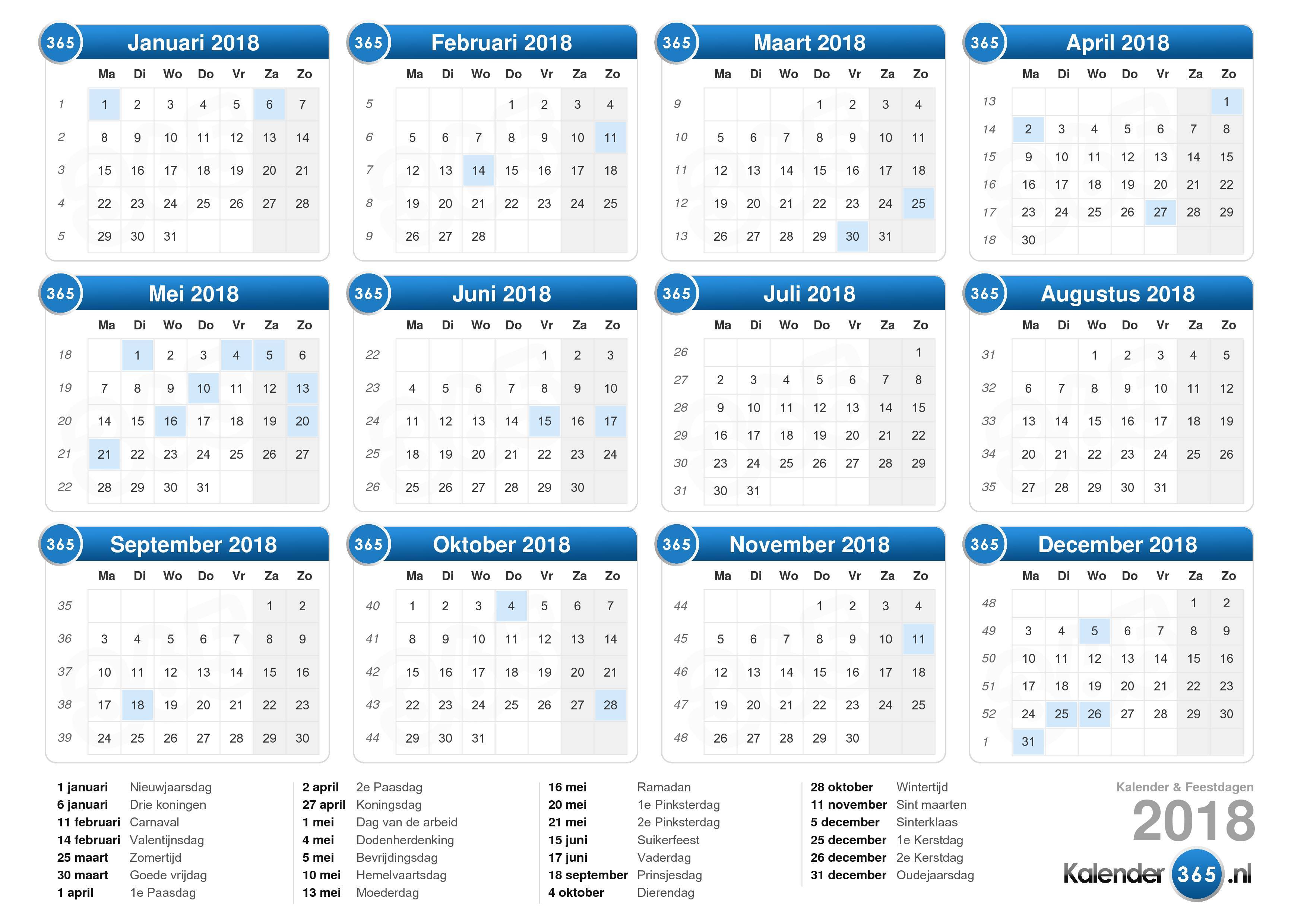 Kalender 2018