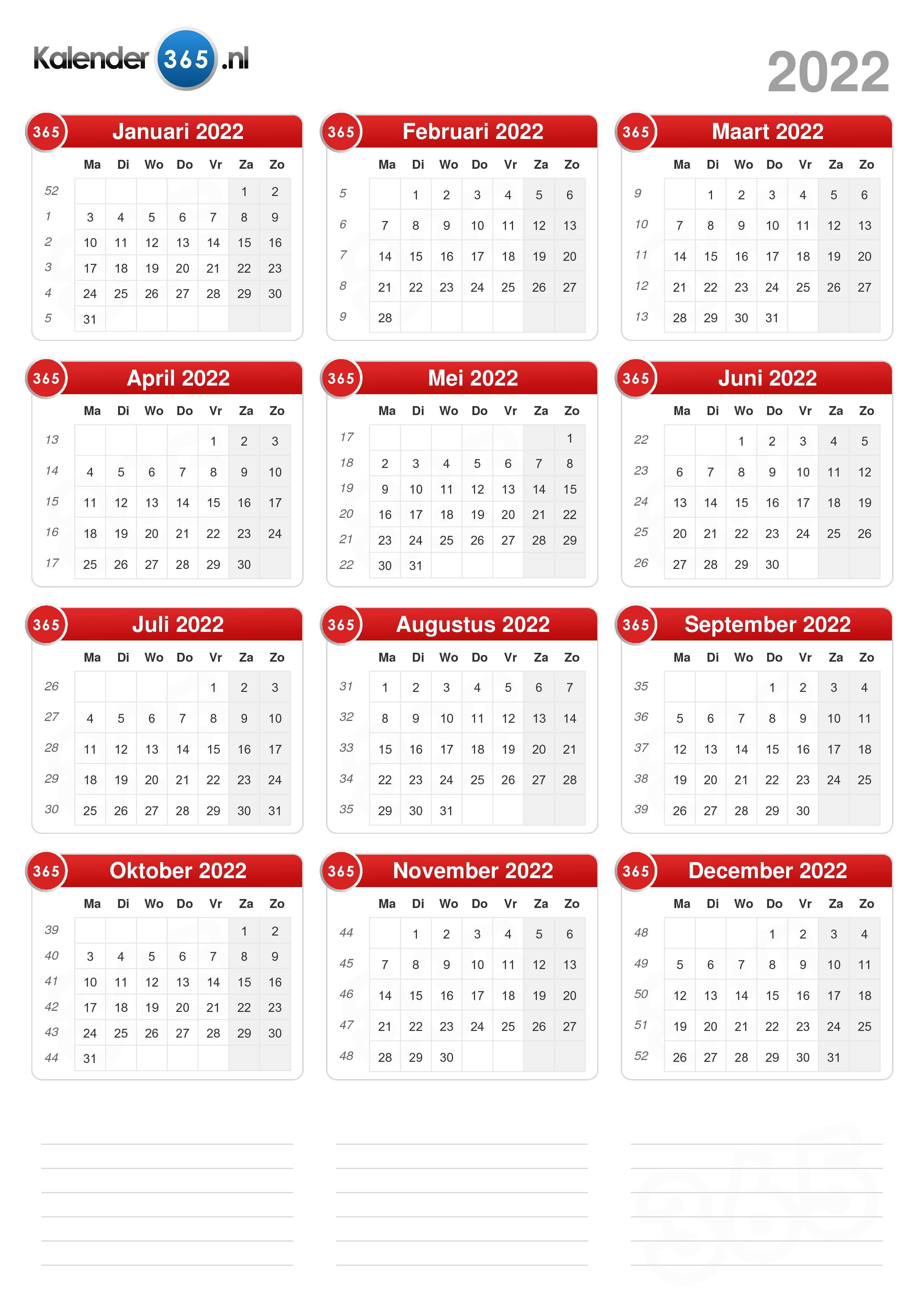 Gewoon Chromatisch Hertog Kalender 2022