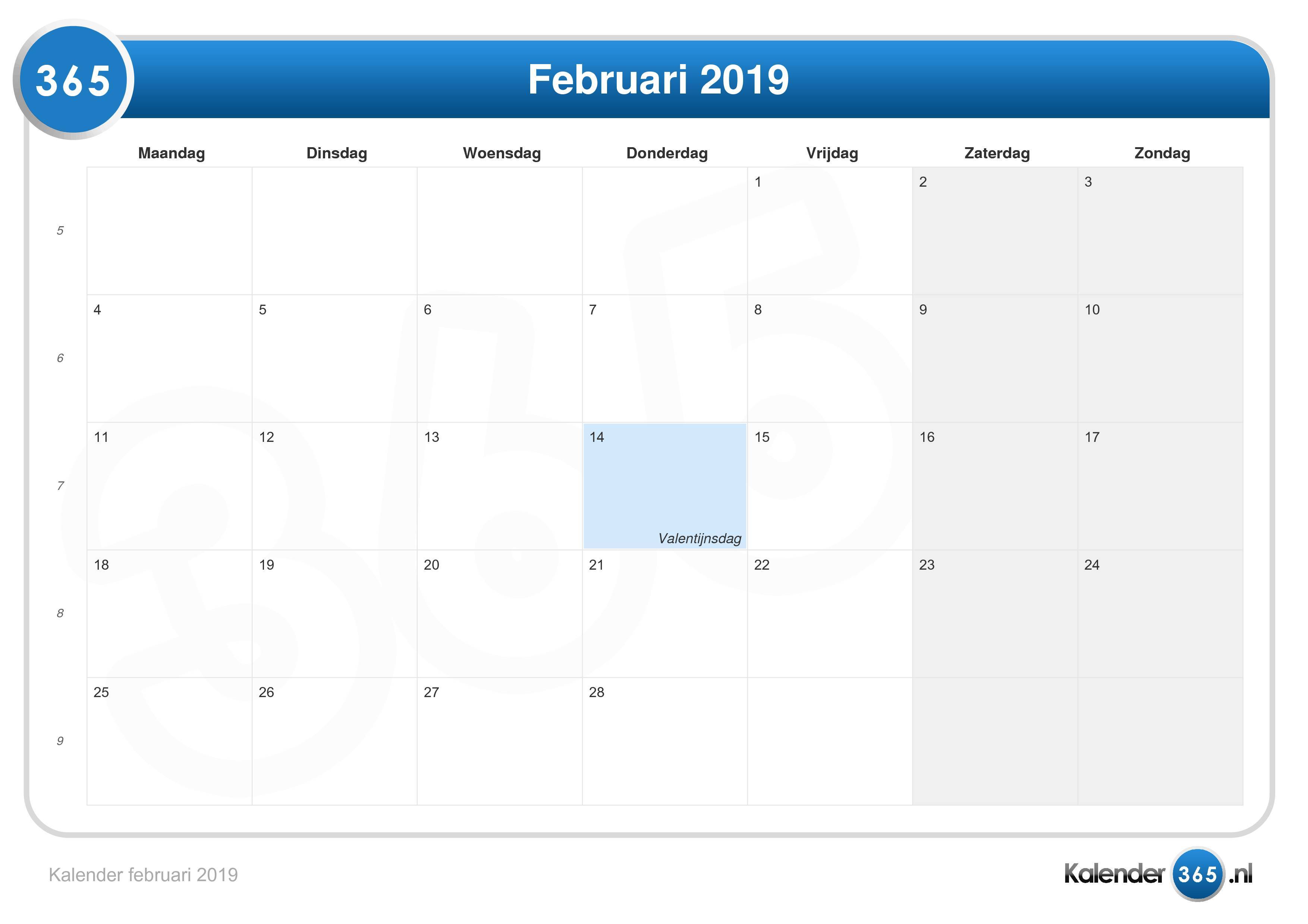 Kalender februari 20