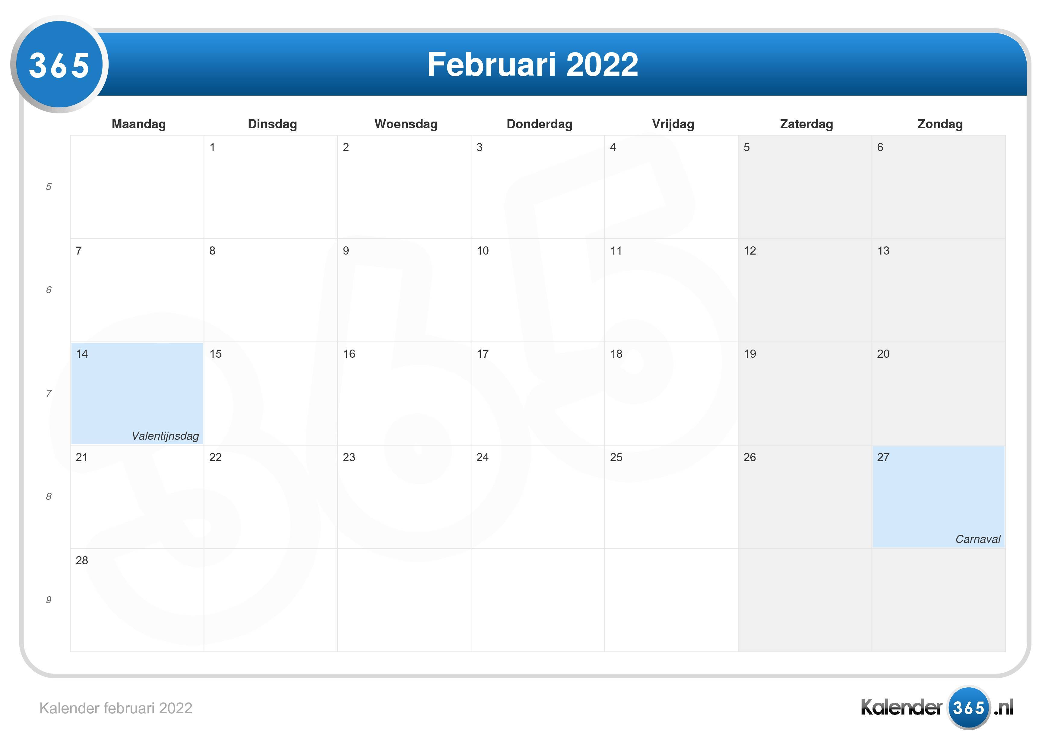 Februari 2022 kalender jawa